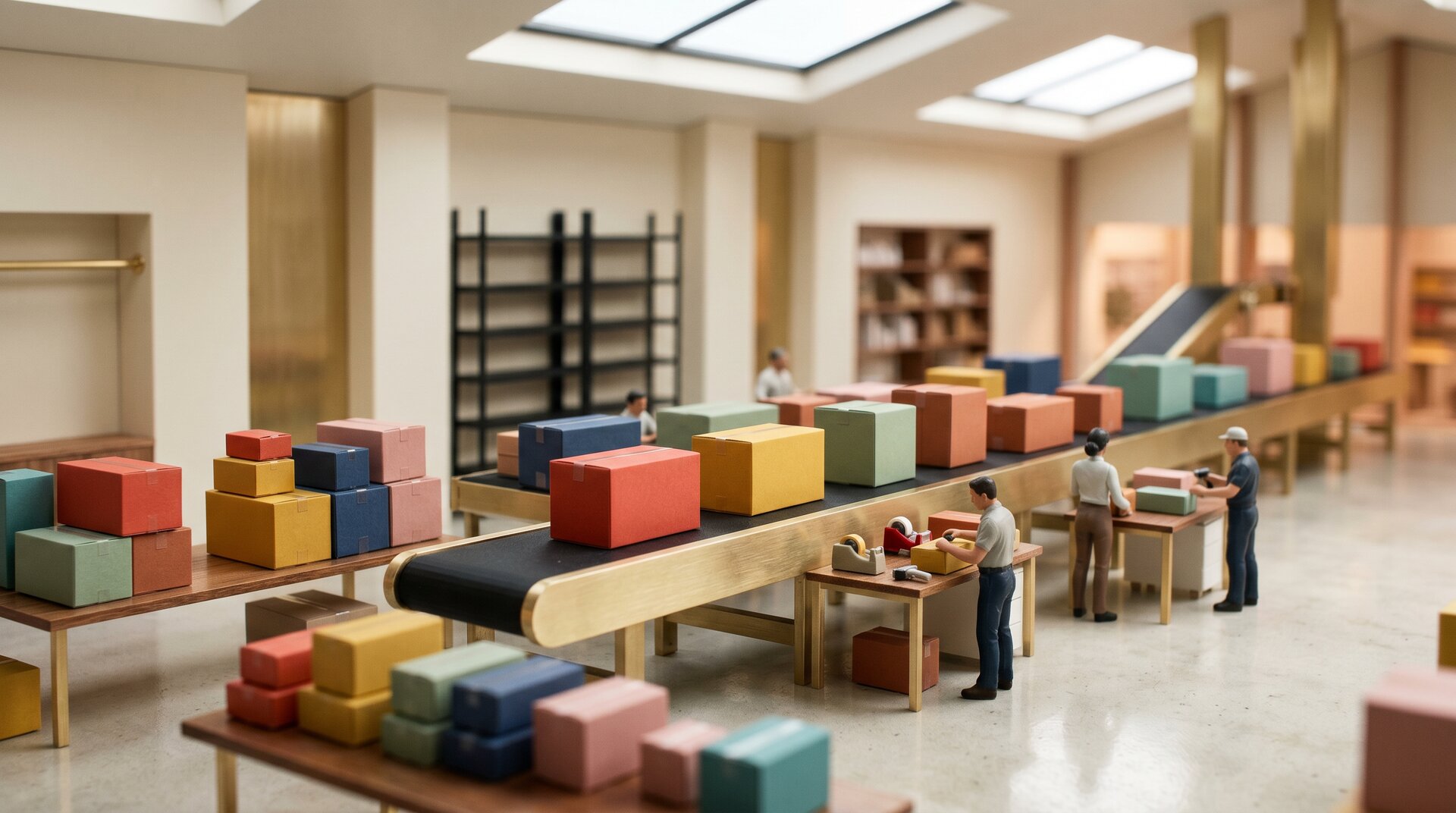 Architectural model of eCaddy packing operations
