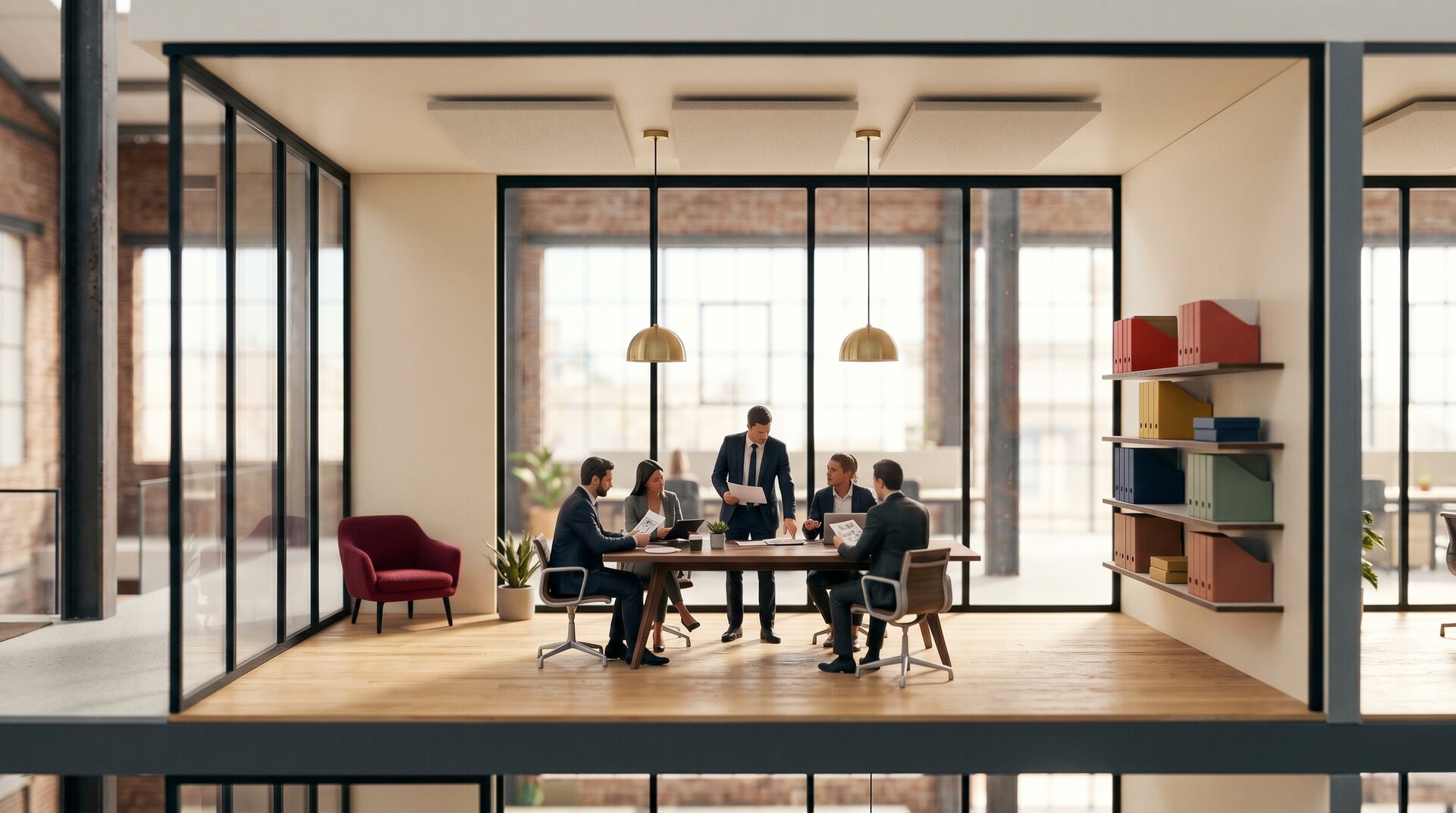 Architectural model of eCaddy executive office